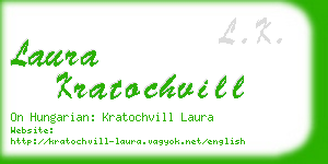 laura kratochvill business card